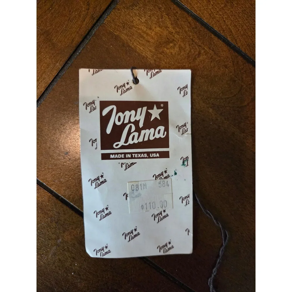 Vintage tony lama leather jacket 11/30/86 original tags.Original receipt.
